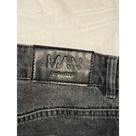 BooHooMan Black Straight Jeans Mens 34X29 - Picture 3 of 5